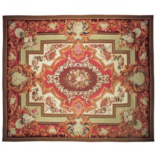 Antique Aubusson carpet (France) - 168