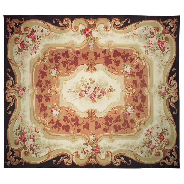 Antique Aubusson carpet (France) 187