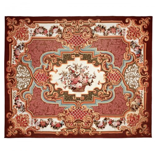 Antique Aubusson carpet (France) 91