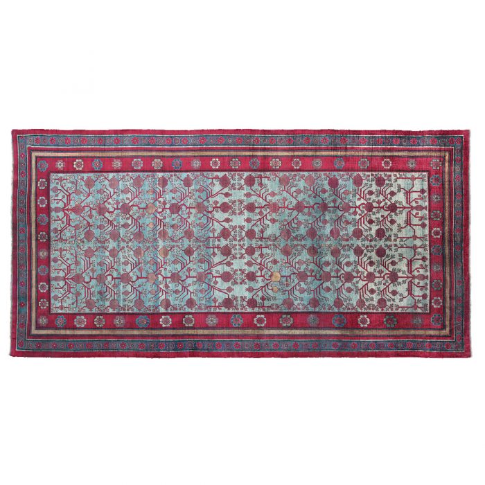 Oriental Yarkand carpet in silk (East Turkestan) - 235